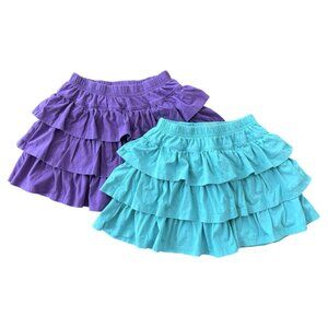 Hanna Andersson Girls Ruffle Skorts – Size 8 (Set of 2)